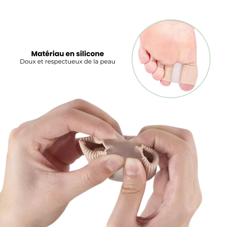 4x Séparateurs d'orteils Spécial Hallux Valgus