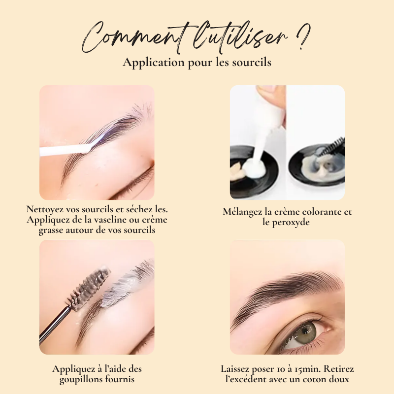 BROW & LASH Color - Kit Teinture Semi-Permanente Sourcils & Cils