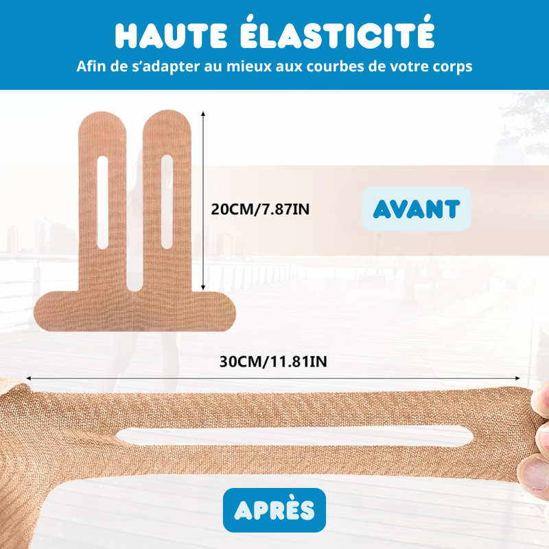 Bande Kinésiologie Genoux – Confort & Stabilité - 10pcs