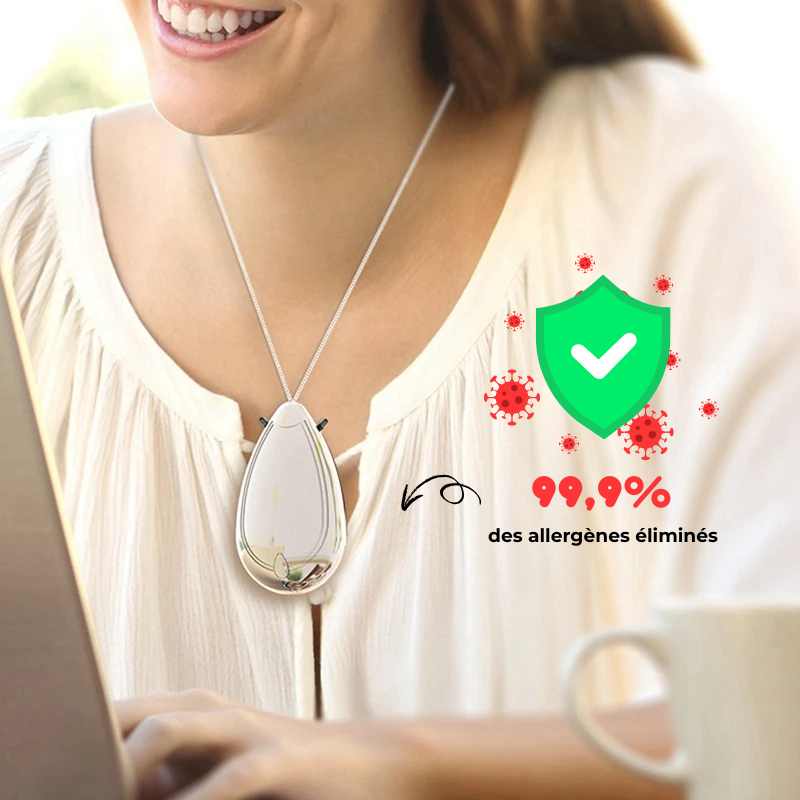 Collier Mini Purificateur d'Air Portable