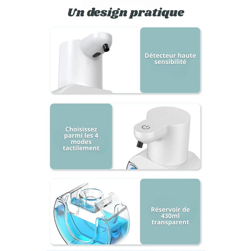 Distributeur de Savon Intelligent Sans Contact – Mousse & Liquide