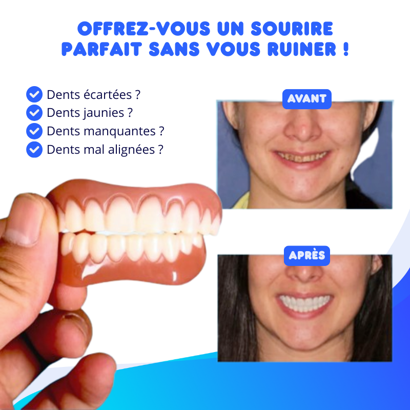 Kit de Prothèse Dentaire - Correction Instantanée du Sourire
