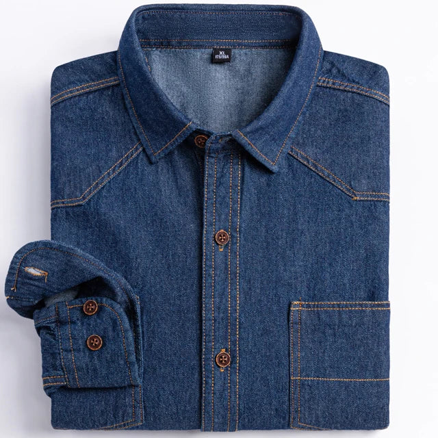 Chemise en Jean à Manches Longues Homme