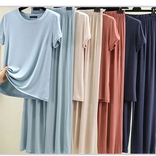 Ensemble de Pyjama en Modal Fluide Femme - Printemps