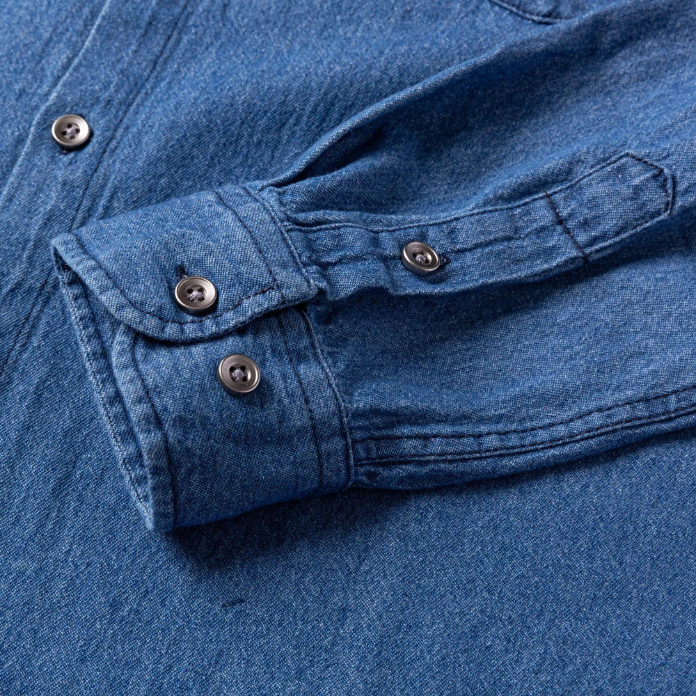 Chemise en Jean à Manches Longues Homme