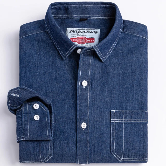 Chemise en Jean à Manches Longues Homme
