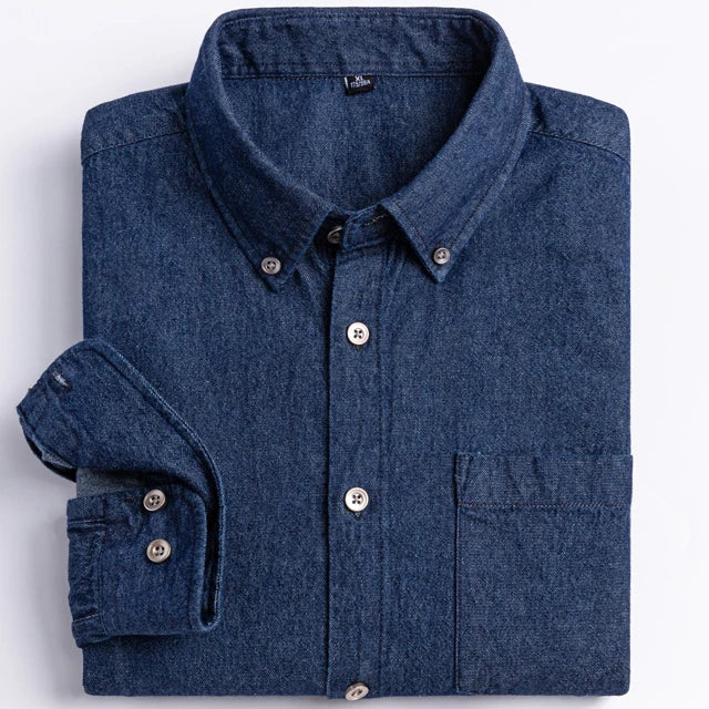 Chemise en Jean à Manches Longues Homme