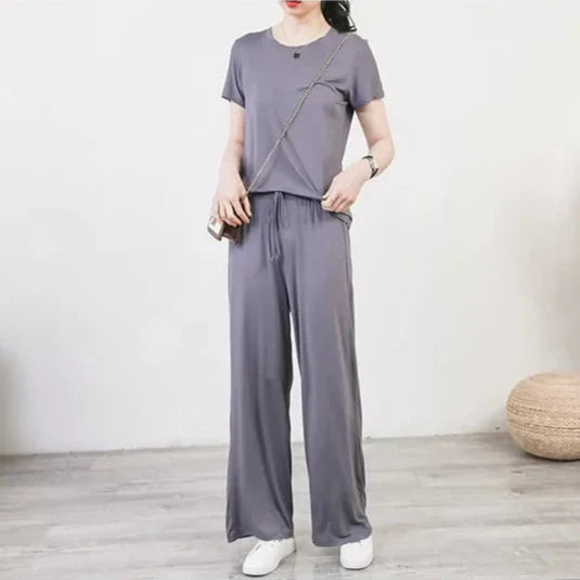 Ensemble de Pyjama en Modal Fluide Femme - Printemps