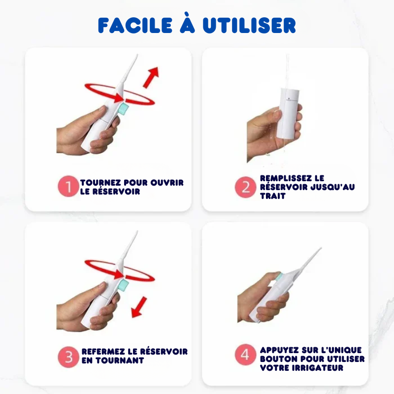 Irrigateur dentaire manuel portable