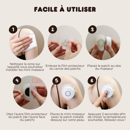 3x Mini Masseurs Chauffants Technique de la Moxibustion