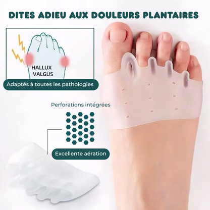 4x Coussinets en Silicone pour l'avant-pied - Alignement des orteils