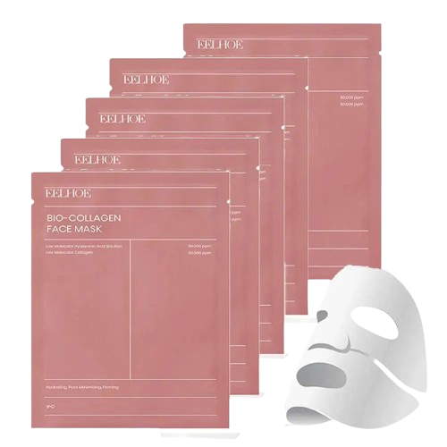 5x Masques au Collagène Intense - Peau Repulpée et Hydratée