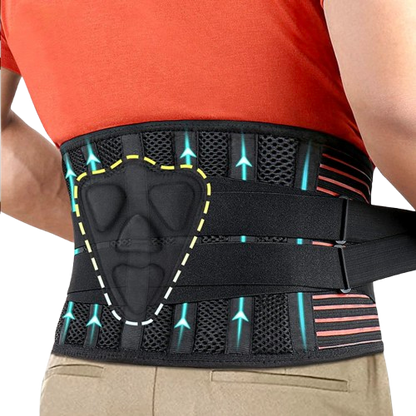 Attelle Lombaire à Compression Réglable et Baleines Métalliques