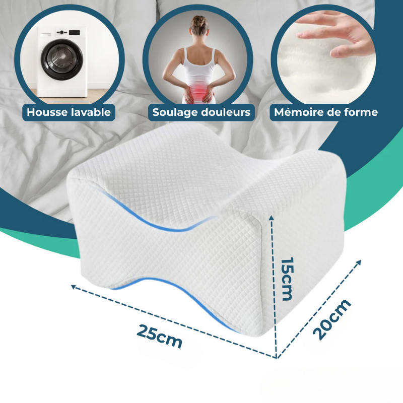 Coussin Jambes & Hanches – Soutien Ergonomique Nuit