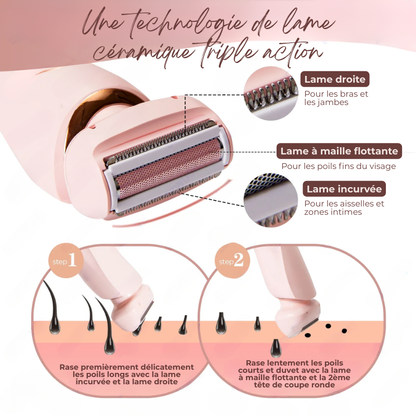Épilateur 2 en 1 Doux Corps Complet Wet & Dry