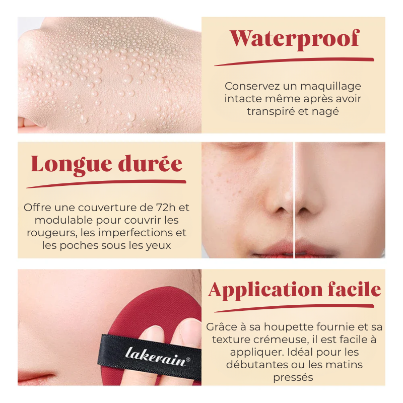 Fond de Teint Cushion Couvrance Optimale & Longue Durée