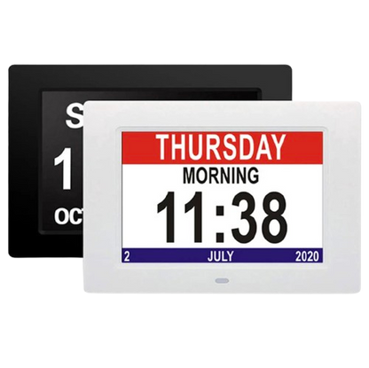 Horloge Digitale Grand Écran et 12 alarmes – Rappel Médical Senior