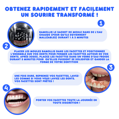 Kit de Prothèse Dentaire - Correction Instantanée du Sourire