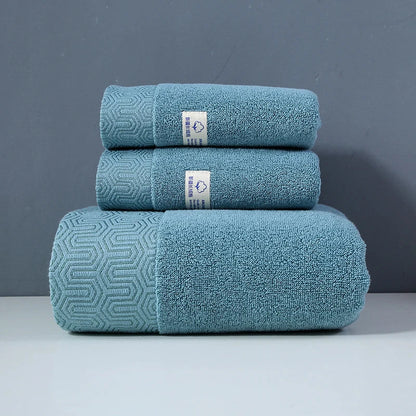 2 Serviettes de Bain Douces & Absorbantes en 100% Coton