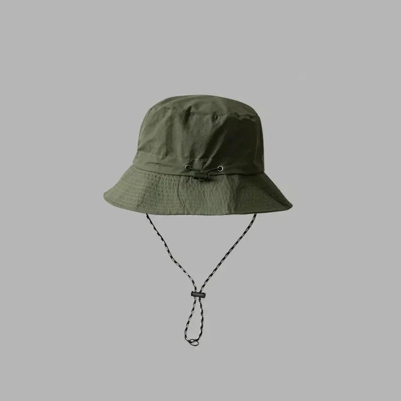 Chapeau de pêcheur à Cordon Pliable Anti-UV & Imperméable