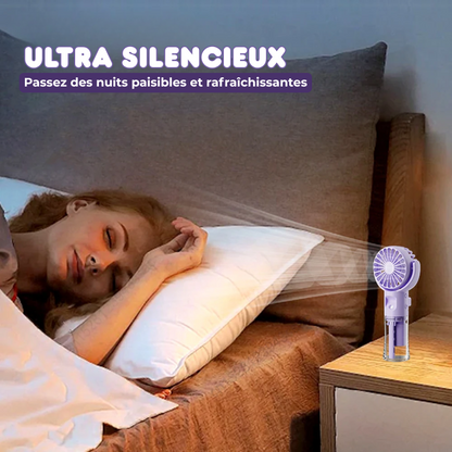 Ventilateur Portatif Silencieux à Brumisation Nano