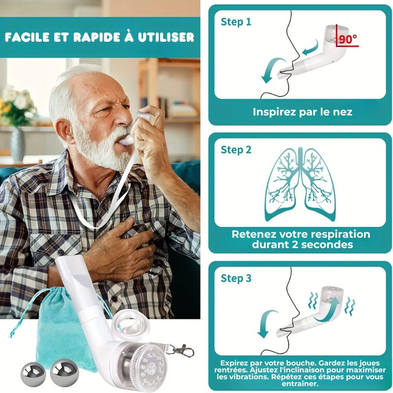 AIRLUNG - Entraîneur de Thérapie Respiratoire - Billes 3 Résistances